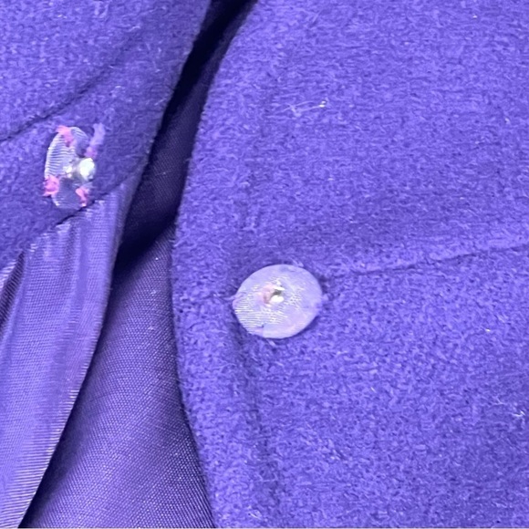 VINTAGE RUTLAND Purple Wool Cape Coat Women's Size 1X - Picture 7 of 16